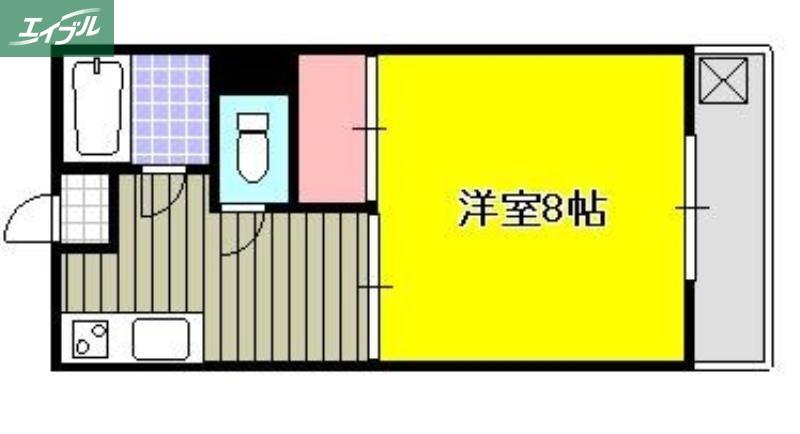 グッドウィル(1K/2階)の間取り写真
