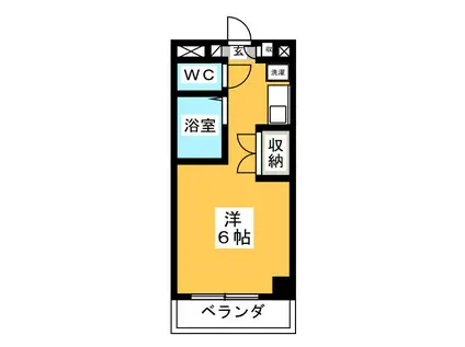 アリカフィールド(ワンルーム/3階)の間取り写真