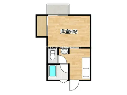 鹿児島市電唐湊線 高見橋駅 徒歩56分 3階建 築41年(1K/2階)の間取り写真