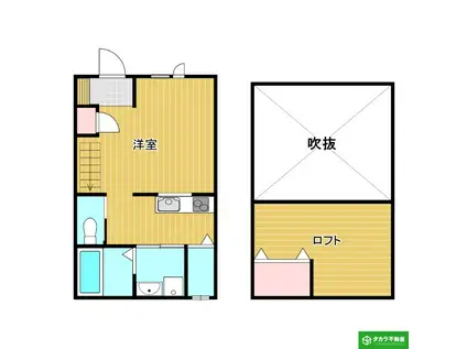 プロスペリタ羽田(ワンルーム/2階)の間取り写真