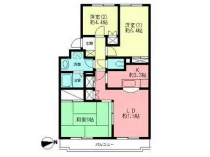 プチフォーレ高森II(3LDK/3階)の間取り写真