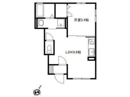 カルム スリジェA(1LDK/1階)の間取り写真