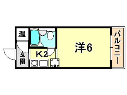 カサベラ花隈(ワンルーム/7階)の間取り写真