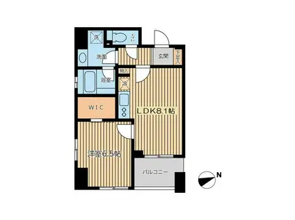 CITY SPIRE芝公園(1LDK/9階)の間取り写真