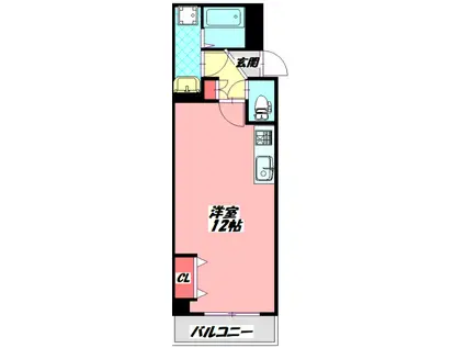 VILLETTA新森公園(ワンルーム/3階)の間取り写真