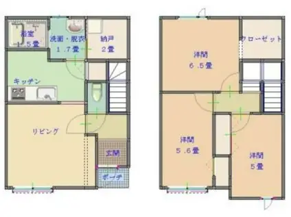 パオス日吉II(3LDK/1階)の間取り写真