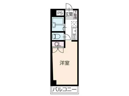 ジュネス船橋(1K/6階)の間取り写真