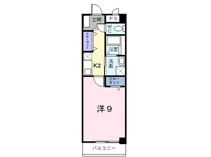 プラシード倉敷(1K/3階)の間取り写真