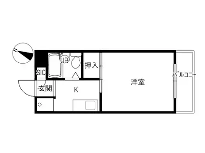 アプルネ・リブルマン(1K/2階)の間取り写真