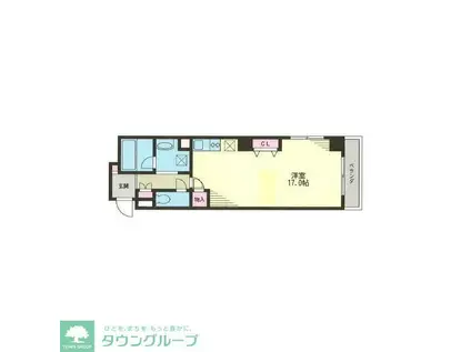 グランド・コーポ東日本橋(ワンルーム/9階)の間取り写真