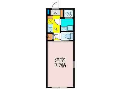 桜ヒルズ本駒込(1K/1階)の間取り写真