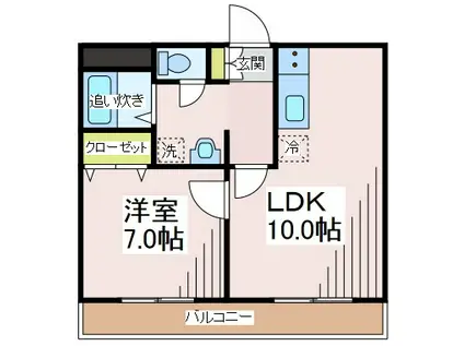 グランシャリオ(1LDK/2階)の間取り写真