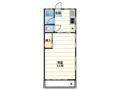 豊修コーポ(1K/3階)の間取り写真