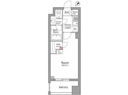 レジディア池袋ウエスト(1K/6階)の間取り写真