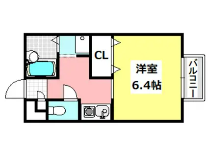 ハイム多摩II(1K/2階)の間取り写真