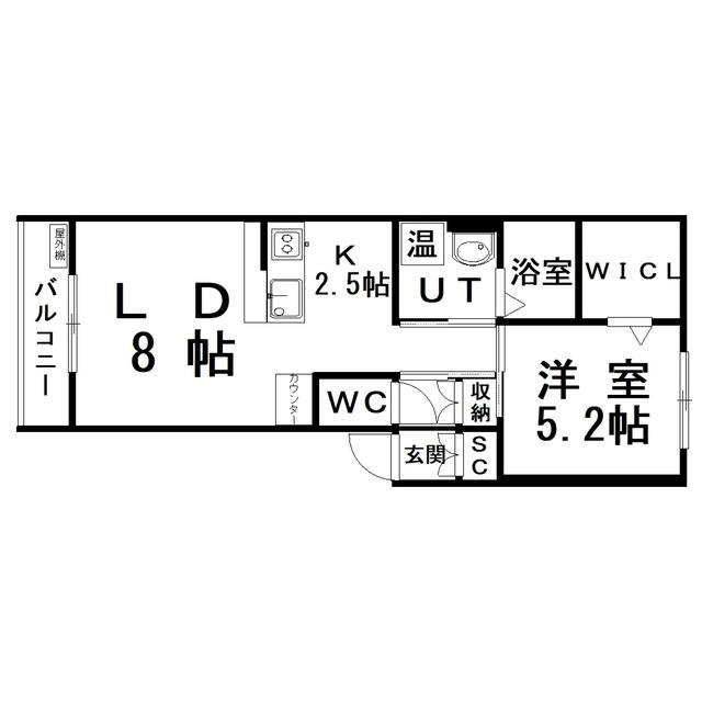 DIAS(1LDK/2階)の間取り写真