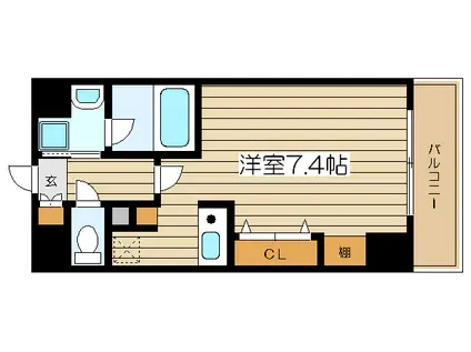 ベルエアー(1K/10階)の間取り写真