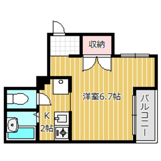 M&M太田町(1K/4階)の間取り写真