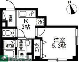 アベニュー板橋(1K/3階)の間取り写真