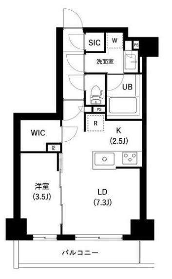 ザ・レジデンス三ノ輪II(1LDK/4階)の間取り写真