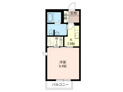 シャーメゾン タケダ(1K/2階)の間取り写真