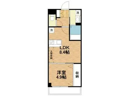 UMI NO MORI(1LDK/3階)の間取り写真