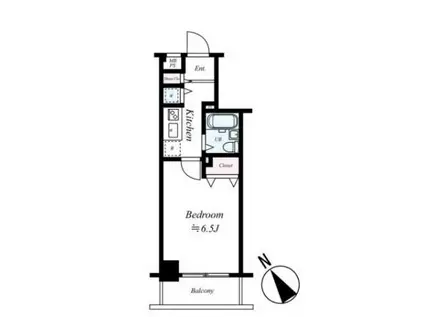 パークウェル早稲田(1K/2階)の間取り写真