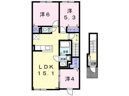 ソフィア(3LDK/2階)の間取り写真
