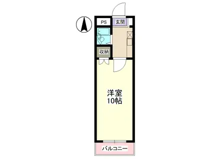 リプレイス牧野(1K/4階)の間取り写真