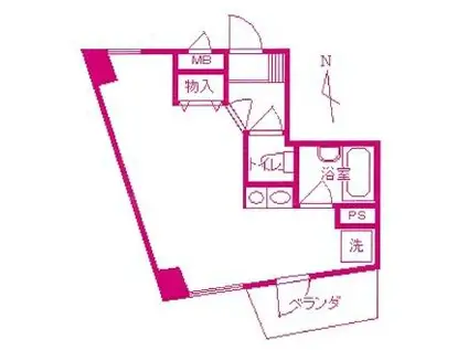 ポップヴィレッジ(ワンルーム/3階)の間取り写真