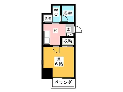 レジディア文京本郷II(1K/11階)の間取り写真