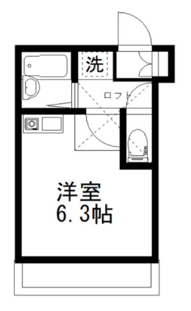 ミスティ(1K/2階)の間取り写真