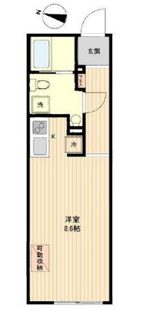 GC用賀(1K/3階)の間取り写真