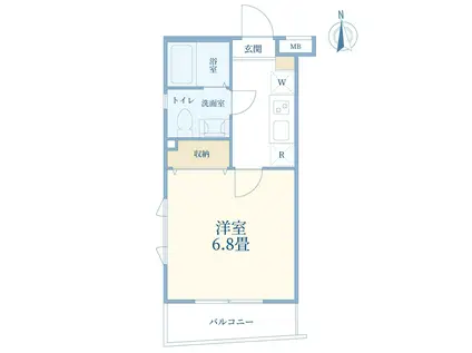 ピアコートTM桜台弐番館(1K/2階)の間取り写真