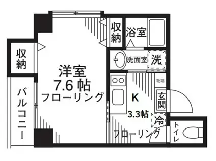 プレミール中野(1K/4階)の間取り写真