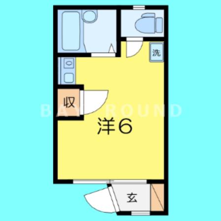テラスヒダニ(ワンルーム/1階)の間取り写真