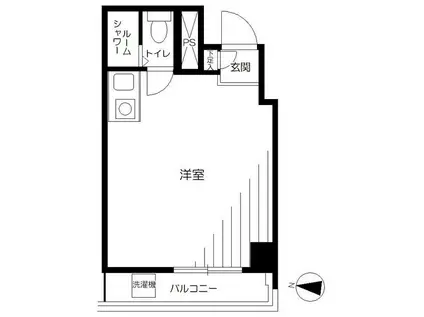 ライオンズマンション麹町桔梗(ワンルーム/4階)の間取り写真