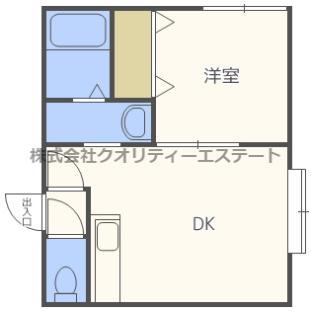 クリエイト栄通(1DK/3階)の間取り写真