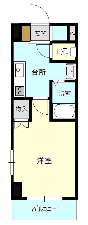 F&Fアビタシオン(1K/2階)の間取り写真