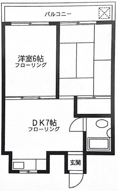 マック浅田コート(2DK/3階)の間取り写真