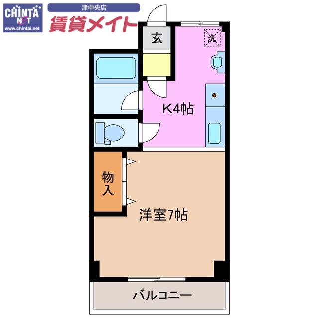 コーポイトウ(1K/1階)の間取り写真