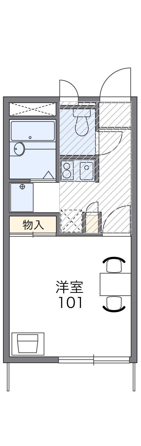 ドリーム(1K/1階)の間取り写真