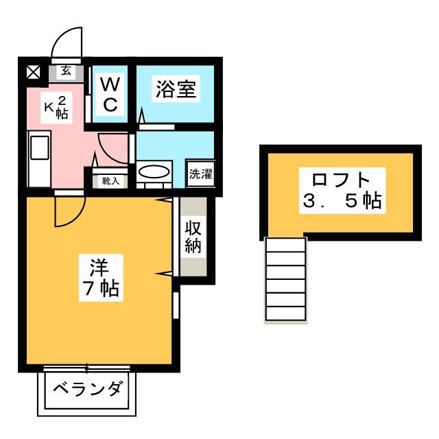 小田急小田原線 東海大学前駅 徒歩11分 2階建 築19年(1K/2階)の間取り写真