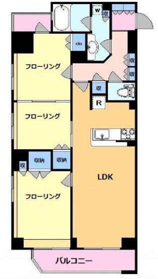 パークハウス向島言問(3LDK/2階)の間取り写真
