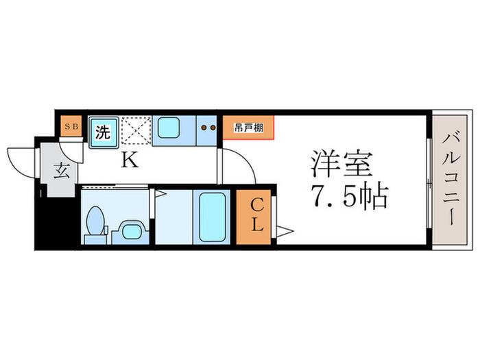 NEXT LIFE三条御前(1K/3階)の間取り写真
