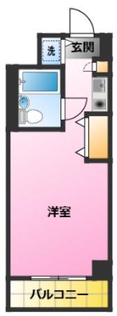 TS GARDEN新丸子(ワンルーム/6階)の間取り写真