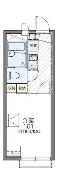 レオパレス猫座(1K/2階)の間取り写真