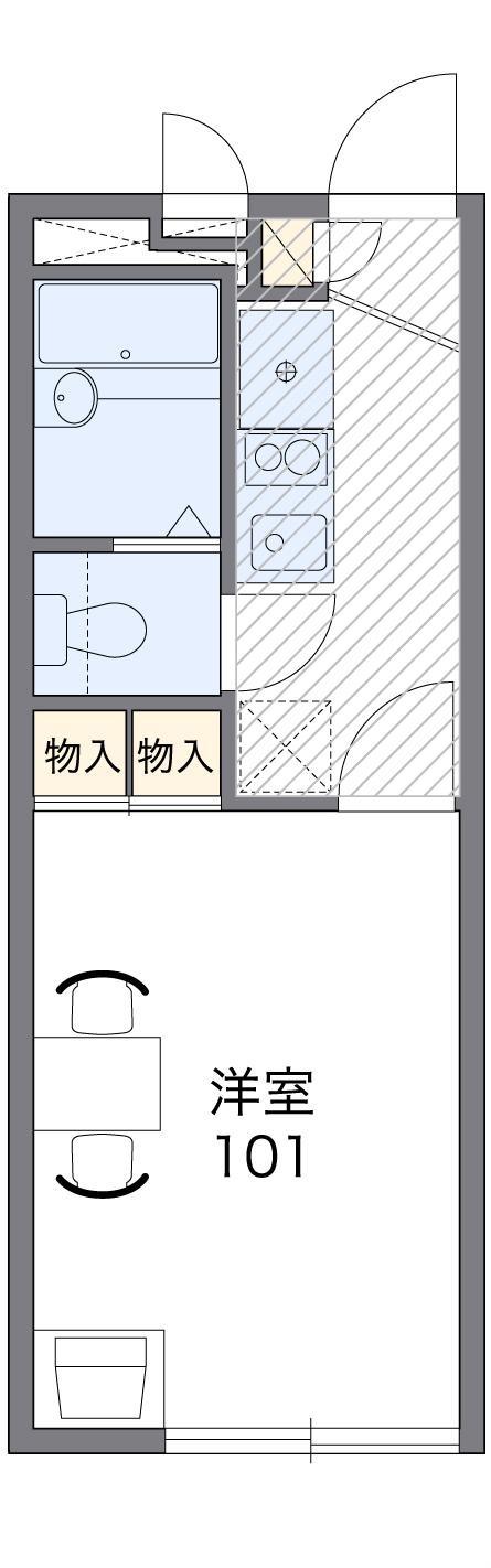 JR高崎線 鴻巣駅 徒歩6分 2階建 築21年(1K/2階)の間取り写真