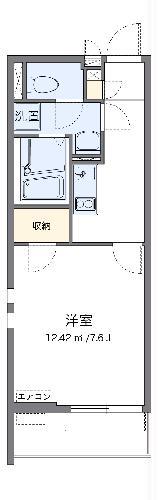 クレイノアミスター(1K/1階)の間取り写真