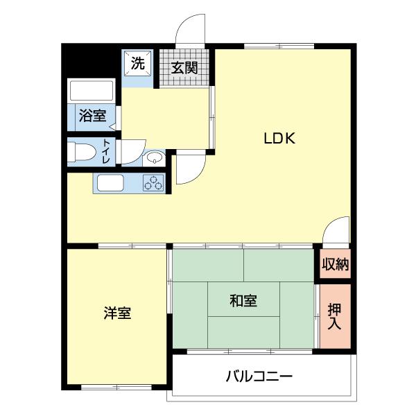 NASU7(2LDK/3階)の間取り写真